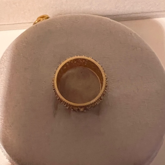 Freida Rothman matte gold Statement Ring. - Picture 2 of 5